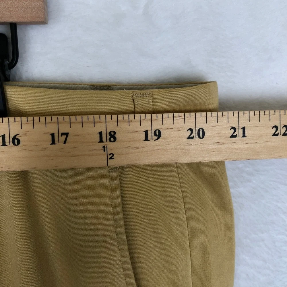HILTL Luxury Comfort Cotton Dress Pants Men's Sz 40x27 Yellow Gold Flat Stretch